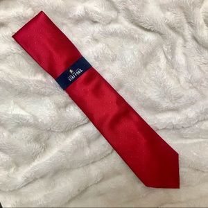 Stafford red polka dot tie